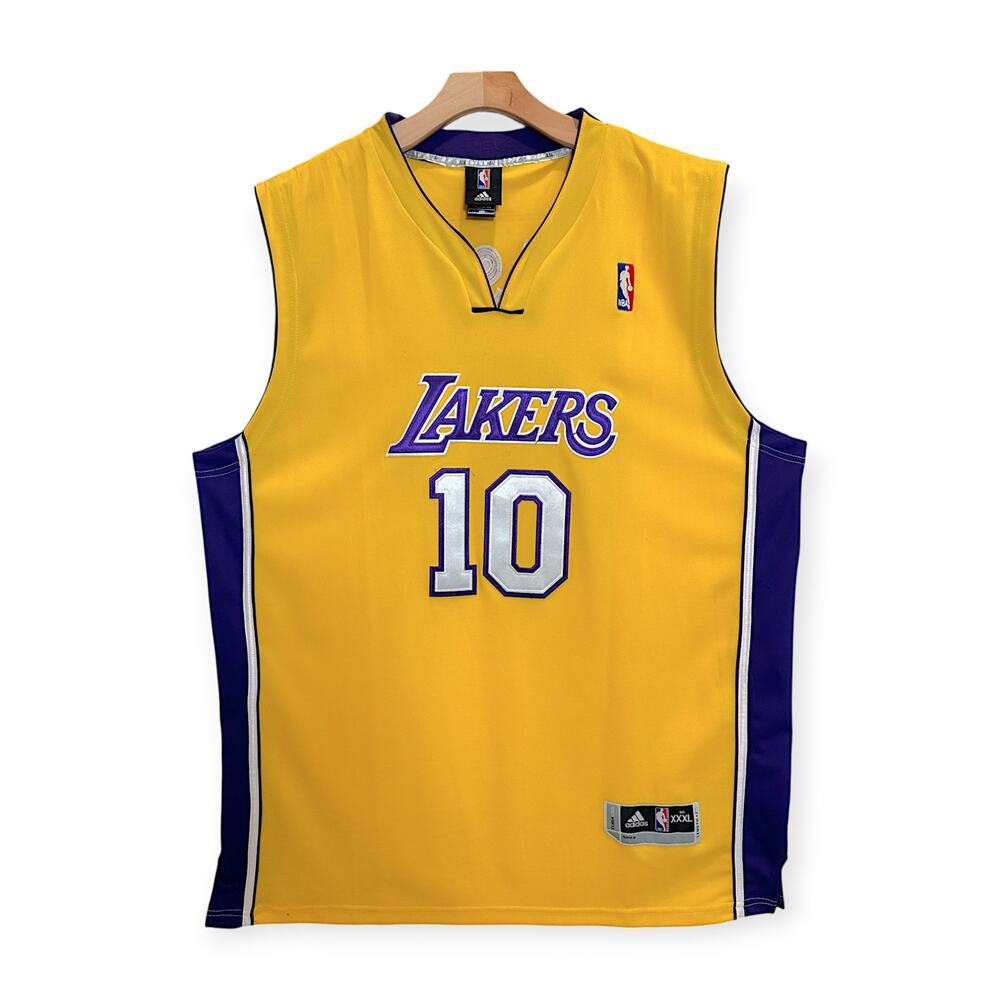 Adidas NBA Los Angeles Lakers Steve Nash #10 Size XXXL Yellow Basketball Jersey